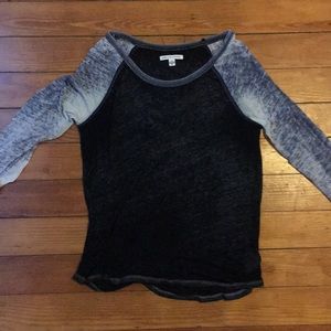 American Eagle 3/4 sleeve soft tee - Blue/Gray